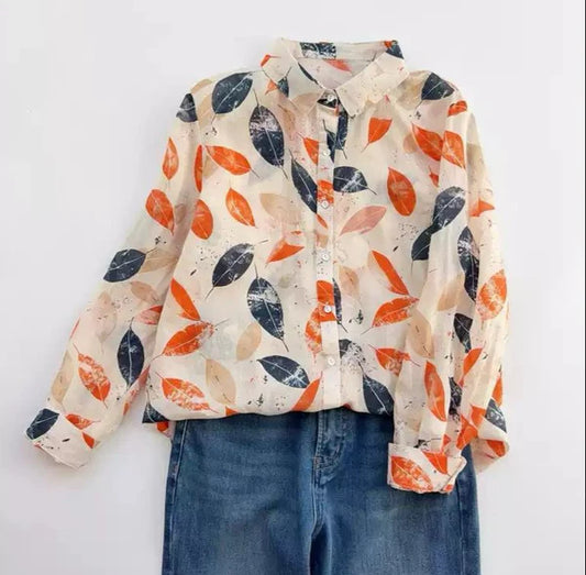Pure Cotton Printed Casual Shirt – Full Sleeves