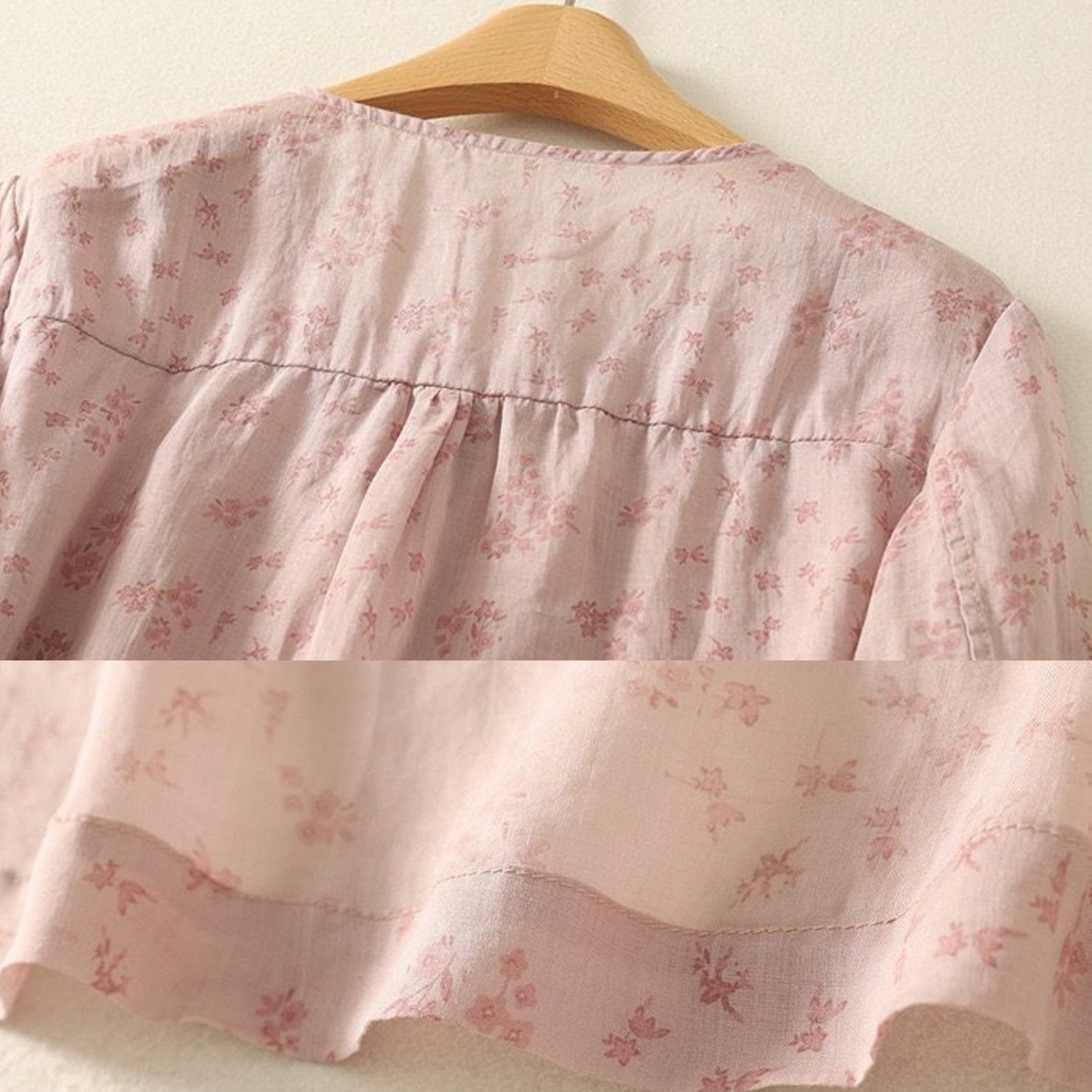 Pure Cotton Floral Printed Casual Wear Top