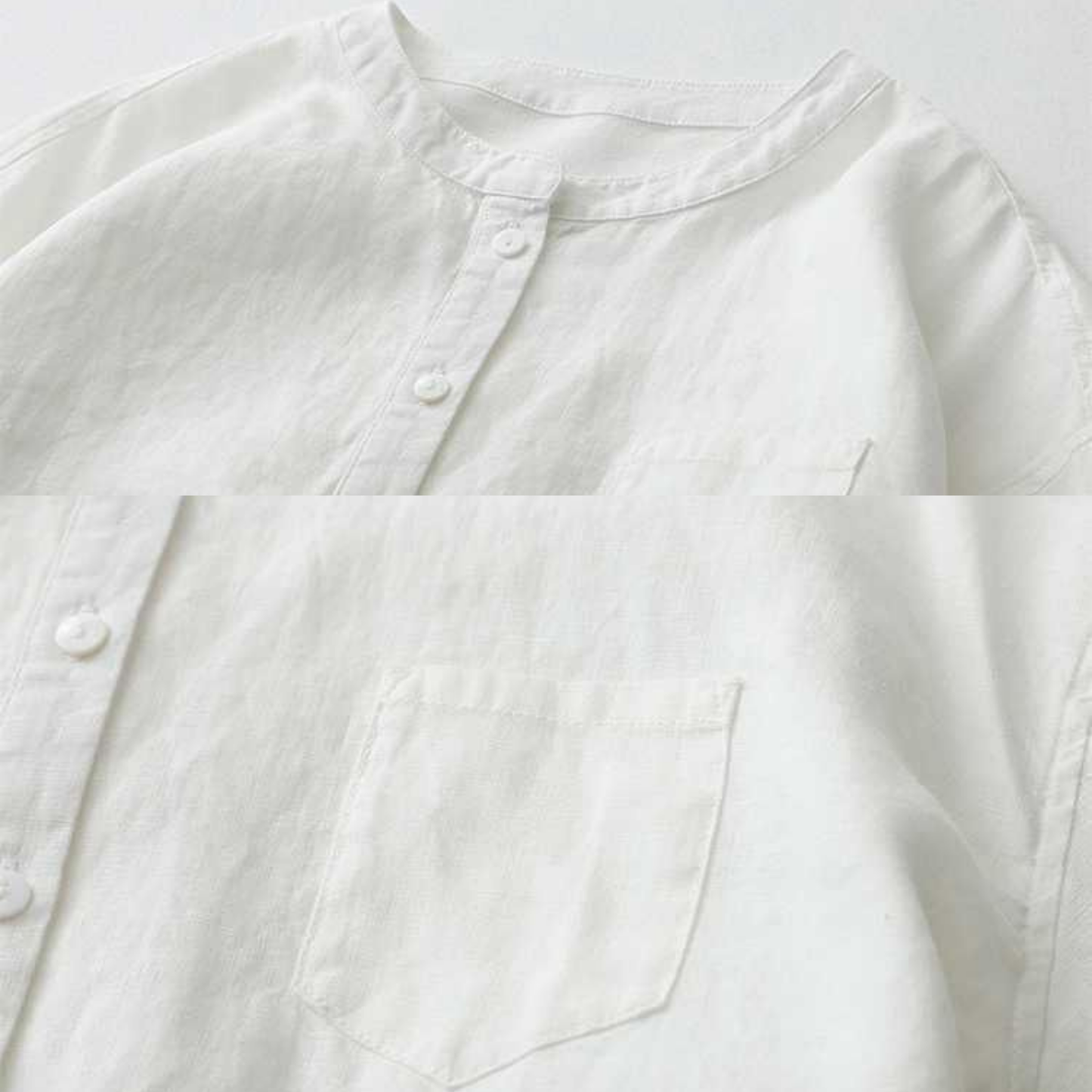Pure Cotton Plain Shirt With Pocket For Women