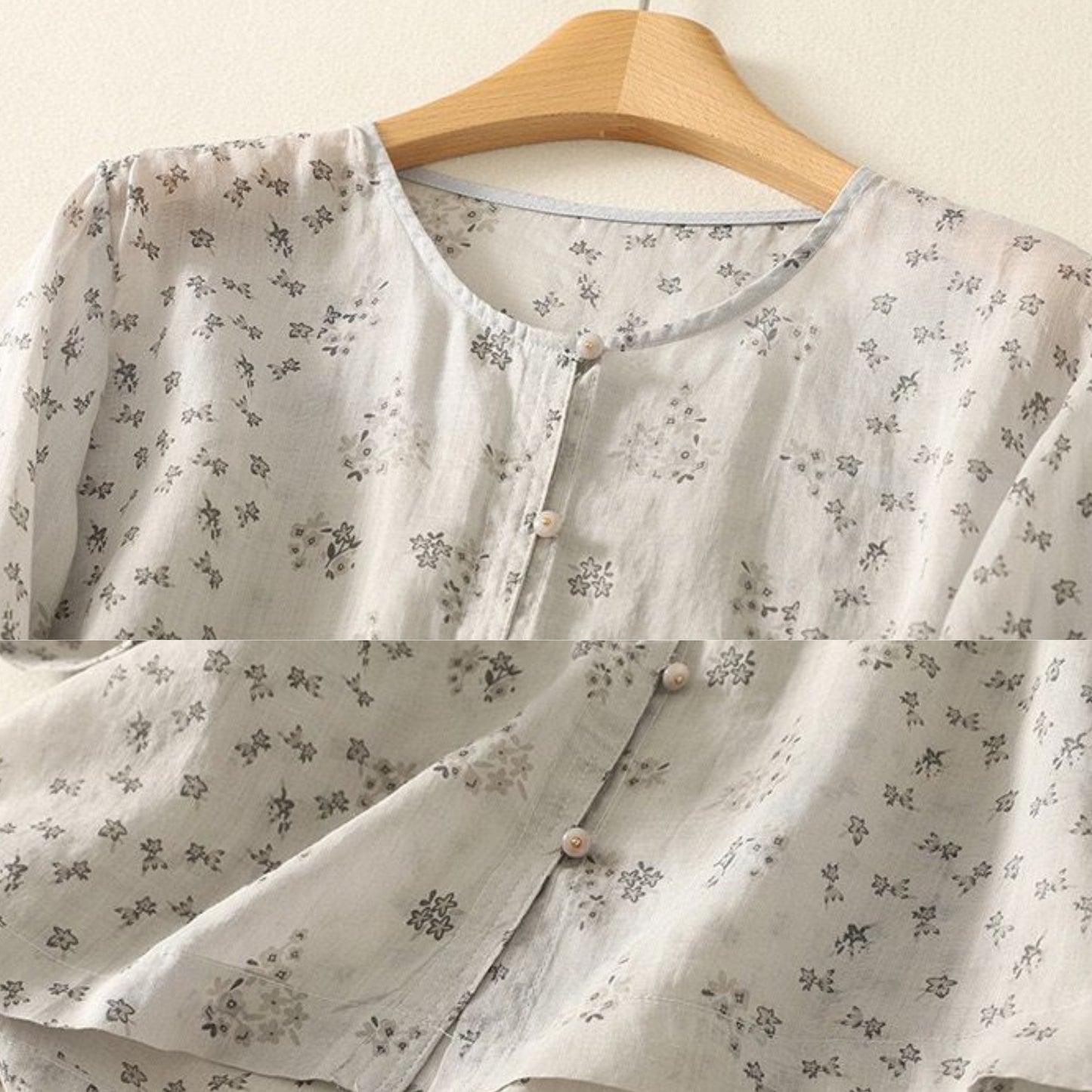 Pure Cotton Floral Printed Casual Wear Top