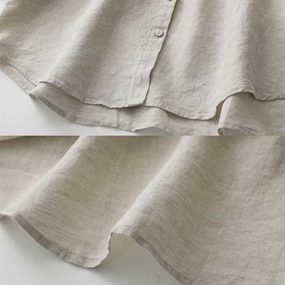 Pure Cotton Plain Shirt With Pocket For Women