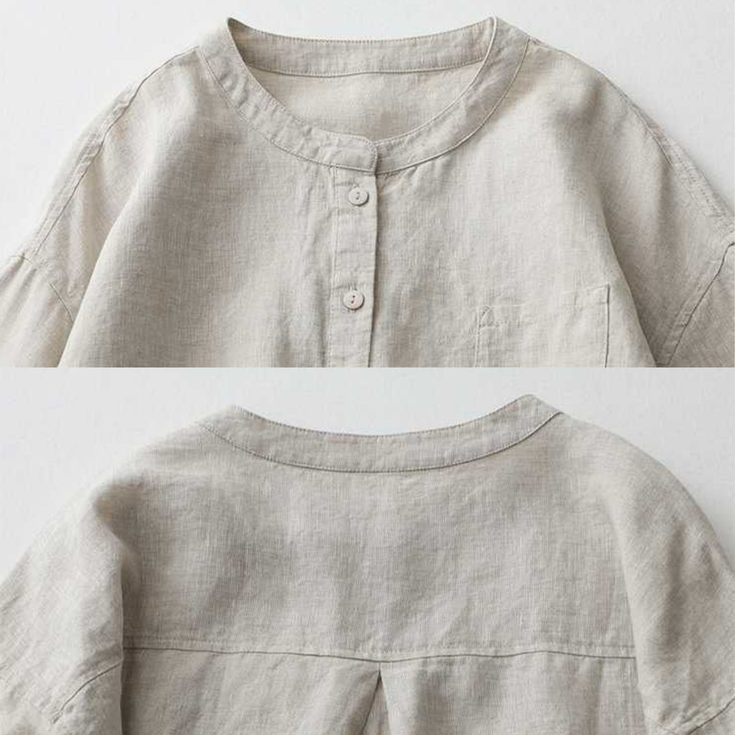Pure Cotton Plain Shirt With Pocket For Women