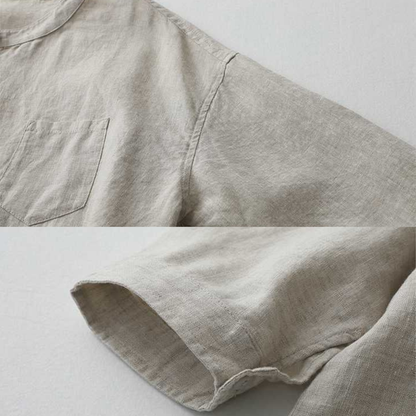 Pure Cotton Plain Shirt With Pocket For Women