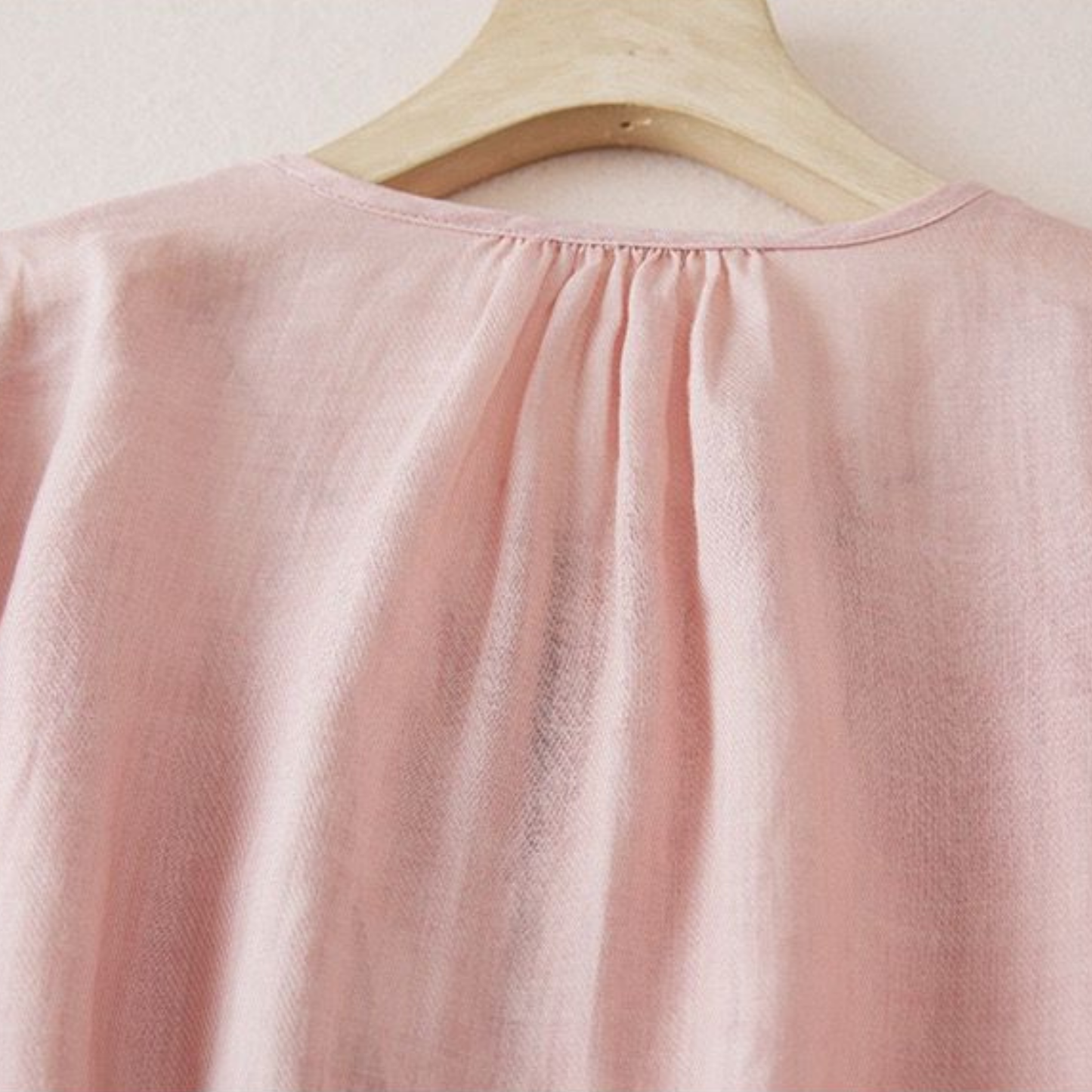 Pure Cotton Embroidered Comfortable Top With Neck Embroidered Sleeves