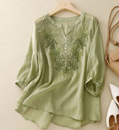 Pure Cotton Floral Embroidered Women’s  Top