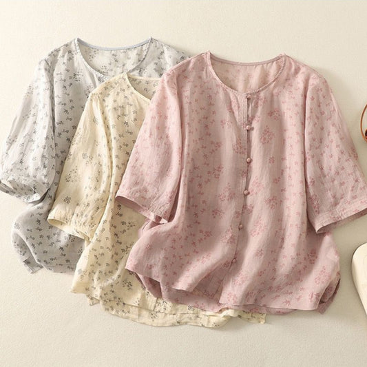 Pure Cotton Floral Printed Casual Wear Top