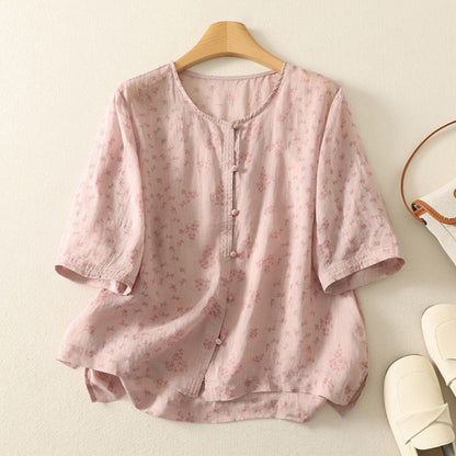 Pure Cotton Floral Printed Casual Wear Top