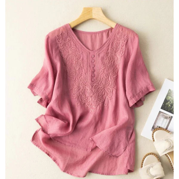 Pure Cotton Embroidered Comfortable Top – THE DEER