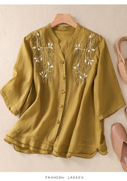 Pure Cotton Embroidered Women's Shirt