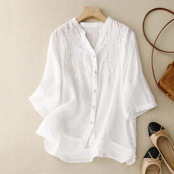 Pure Cotton Embroidered Women's Shirt